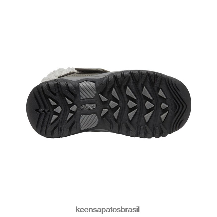 KEEN calçados J8VDXX1010 cinza aço/porcelana bota impermeável kootenay iv criancinhas
