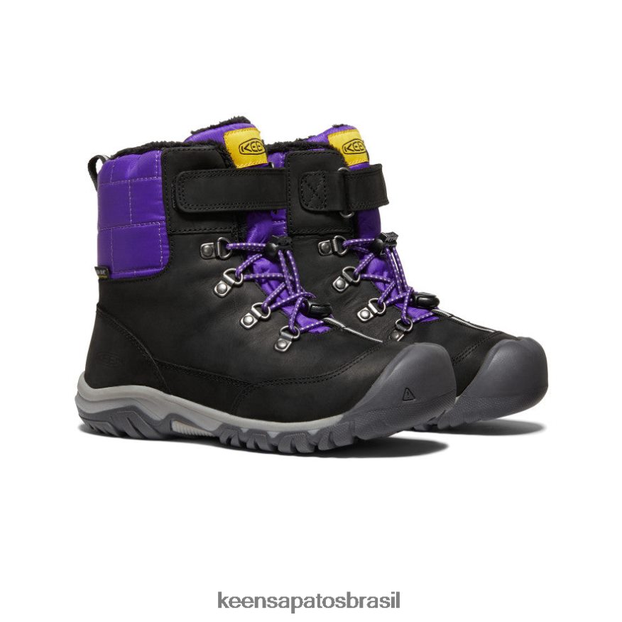 KEEN calçados J8VDXX1014 preto/roxo bota impermeável greta Crianças grandes