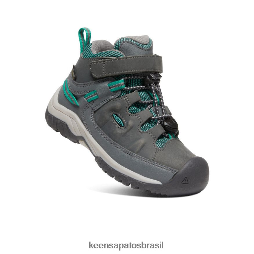 KEEN calçados J8VDXX877 cinza aço/porcelana bota impermeável targhee criancinhas