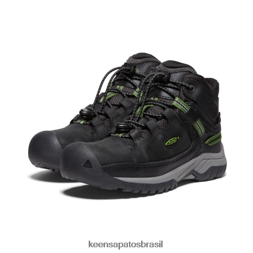 KEEN calçados J8VDXX898 preto/acampamento bota impermeável targhee Crianças grandes