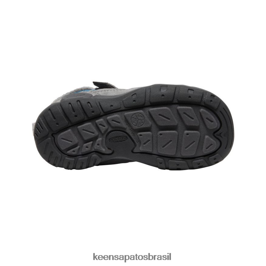 KEEN calçados J8VDXX979 cinza aço/asa azul azul-petróleo nó chukka criancinhas
