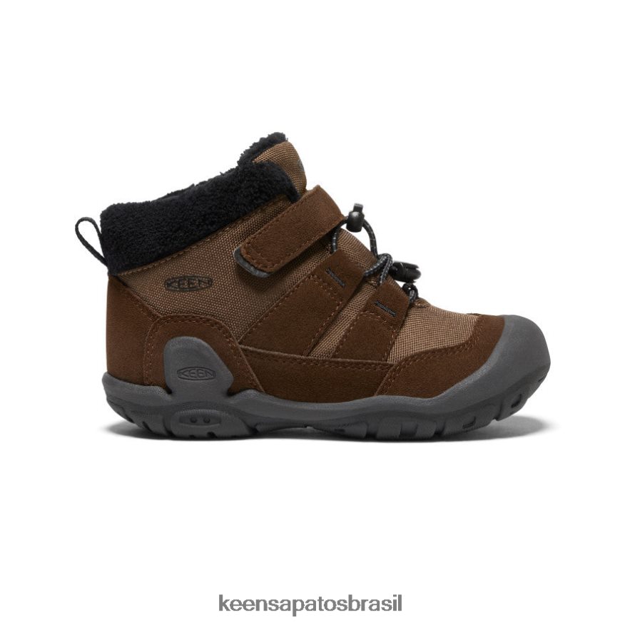 KEEN calçados J8VDXX980 terra escura/preta nó chukka criancinhas