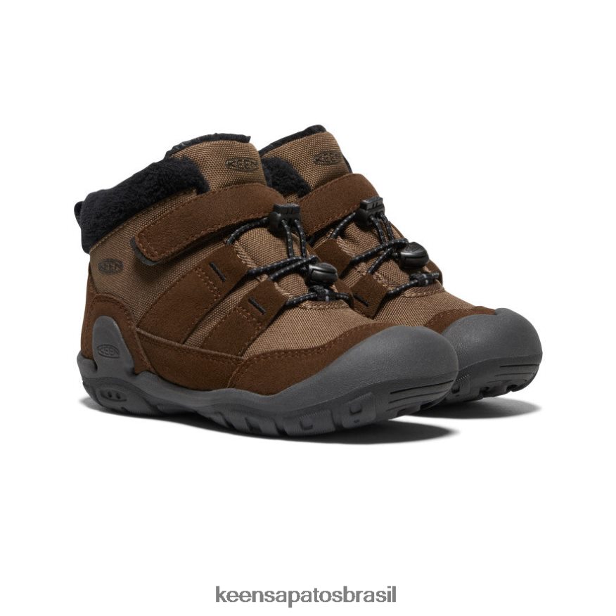 KEEN calçados J8VDXX980 terra escura/preta nó chukka criancinhas