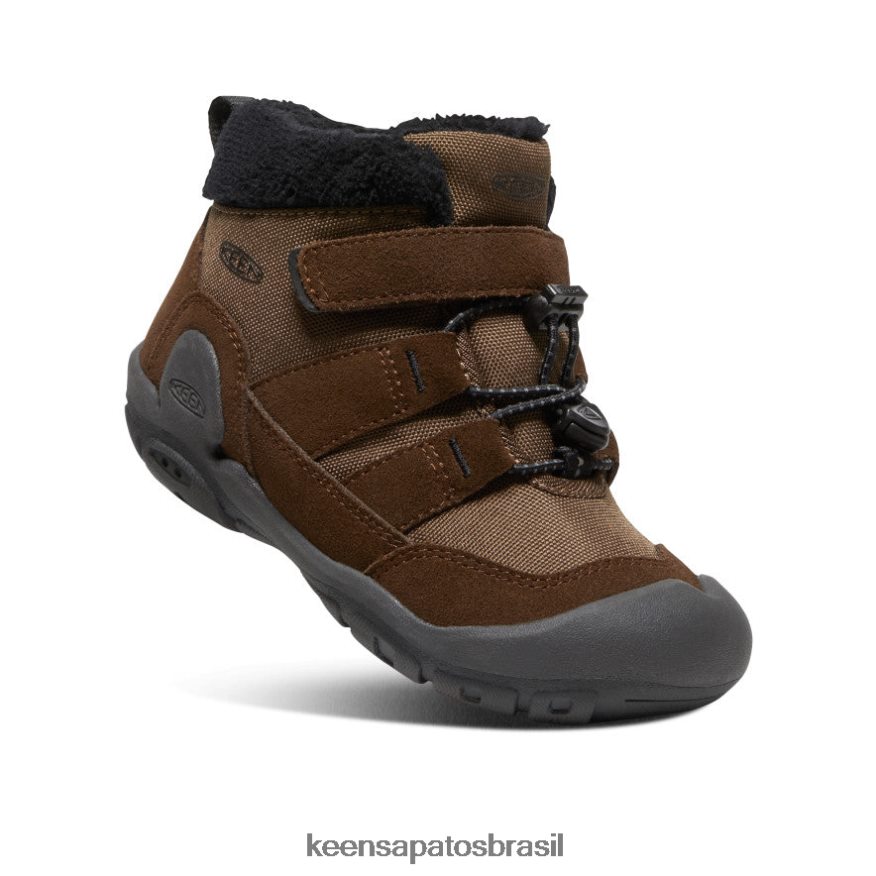 KEEN calçados J8VDXX980 terra escura/preta nó chukka criancinhas