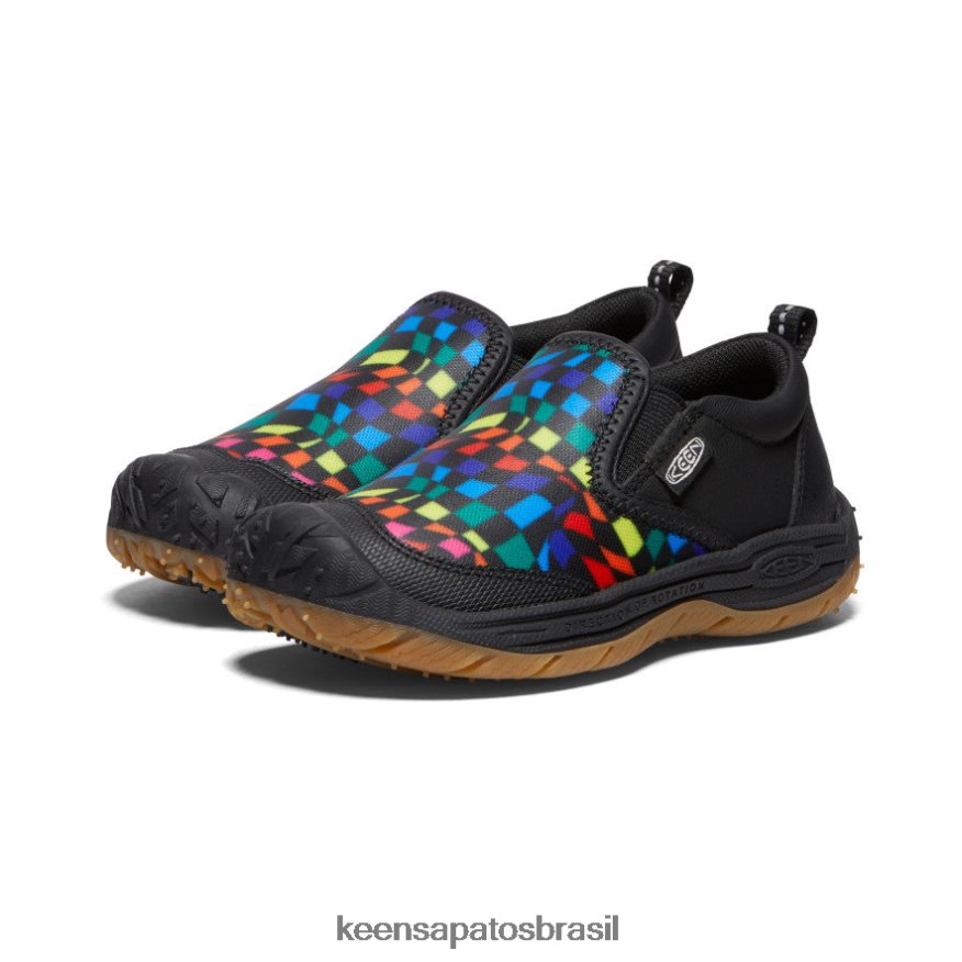 KEEN calçados J8VDXX714 preto/multi slip-on speedhound criancinhas