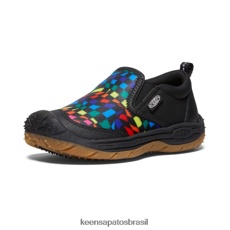 KEEN calçados J8VDXX714 preto/multi slip-on speedhound criancinhas
