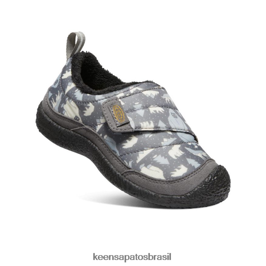 KEEN calçados J8VDXX991 cinza aço/branco estrela envoltório de howser criancinhas