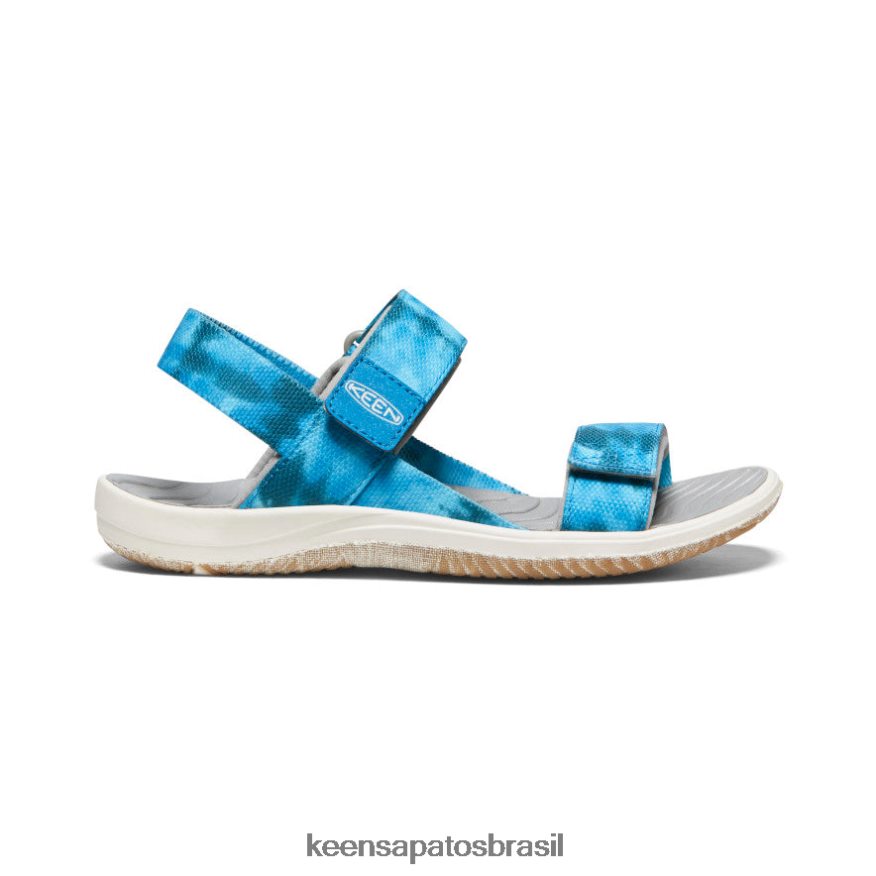 KEEN calçados J8VDXX722 musgo marinho/fiorde azul elle alça traseira Crianças grandes