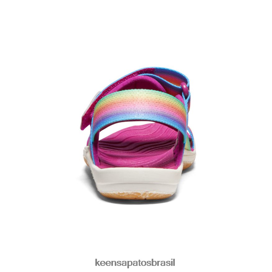 KEEN calçados J8VDXX725 arco-íris/festival fúcsia elle alça traseira criancinhas