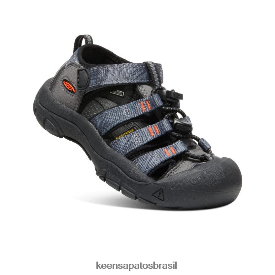 KEEN calçados J8VDXX735 cinza aço/preto Nova Iorque h2 criancinhas