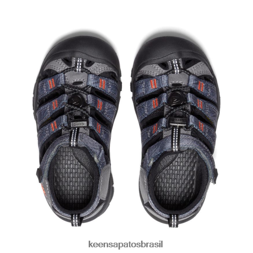 KEEN calçados J8VDXX735 cinza aço/preto Nova Iorque h2 criancinhas