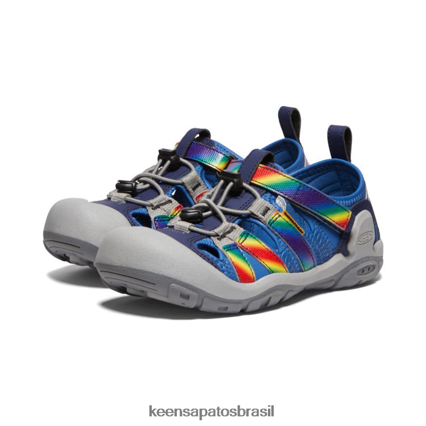 KEEN calçados J8VDXX778 tie-dye cobalto/arco-íris brilhante riacho nó Crianças grandes