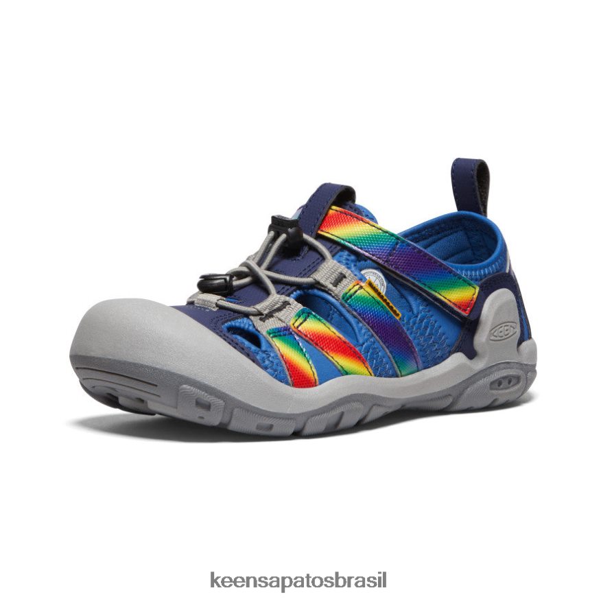 KEEN calçados J8VDXX778 tie-dye cobalto/arco-íris brilhante riacho nó Crianças grandes