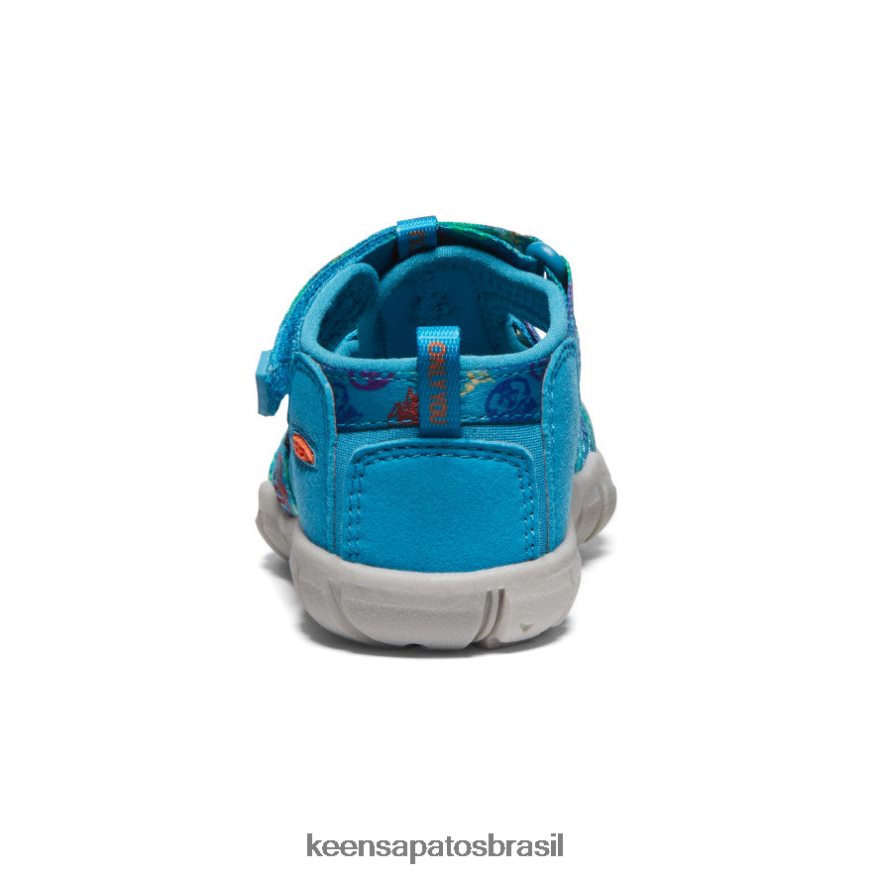 KEEN calçados J8VDXX821 urso esfumaçado/azul fiorde seacamp ii cnx x urso esfumaçado crianças
