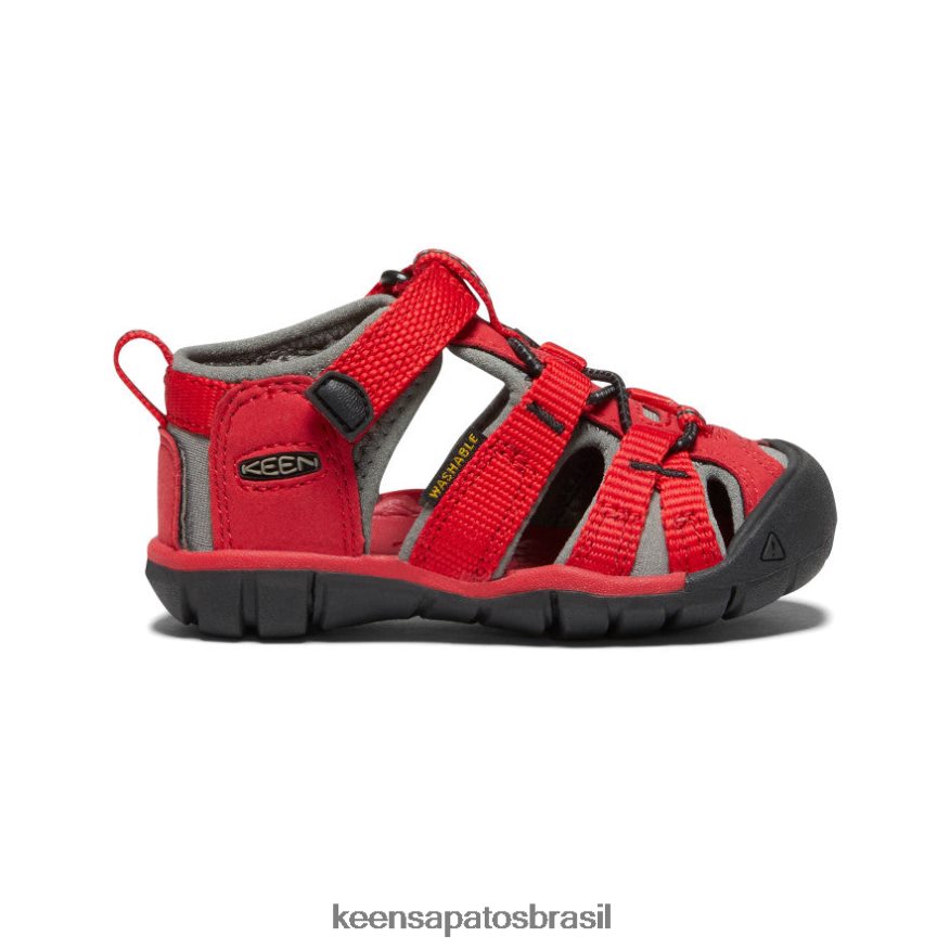 KEEN calçados J8VDXX824 vermelho de corrida/gárgula seacamp ii cnx crianças