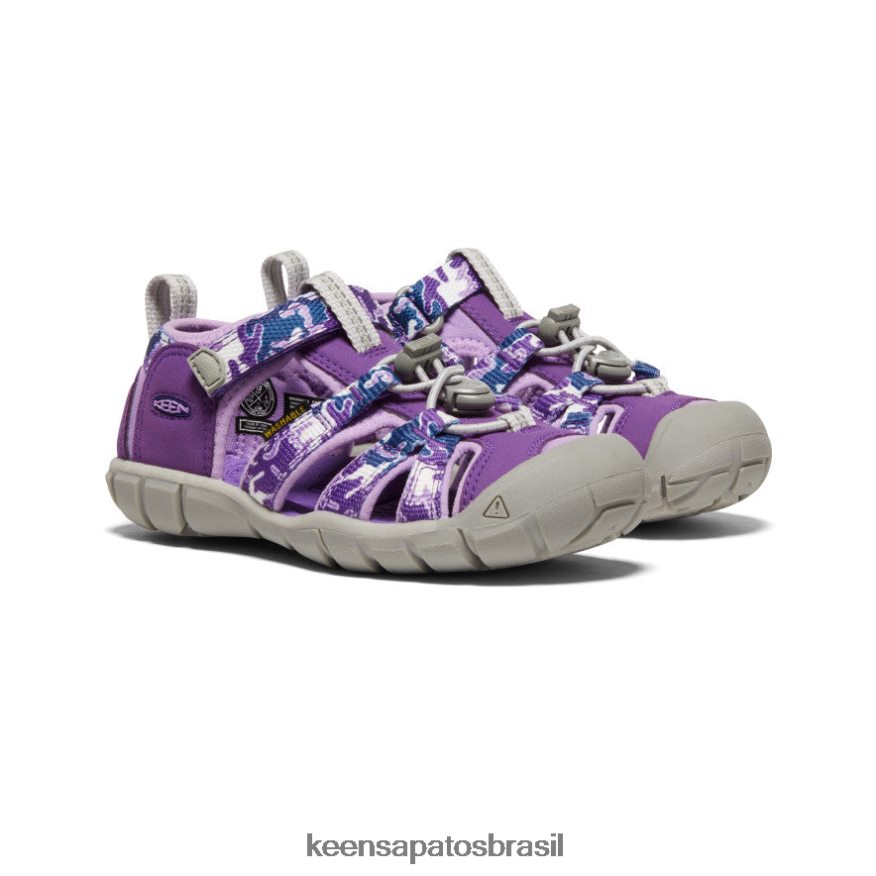 KEEN calçados J8VDXX851 camuflado/tillandsia roxo seacamp ii cnx criancinhas