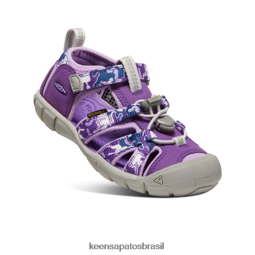 KEEN calçados J8VDXX851 camuflado/tillandsia roxo seacamp ii cnx criancinhas