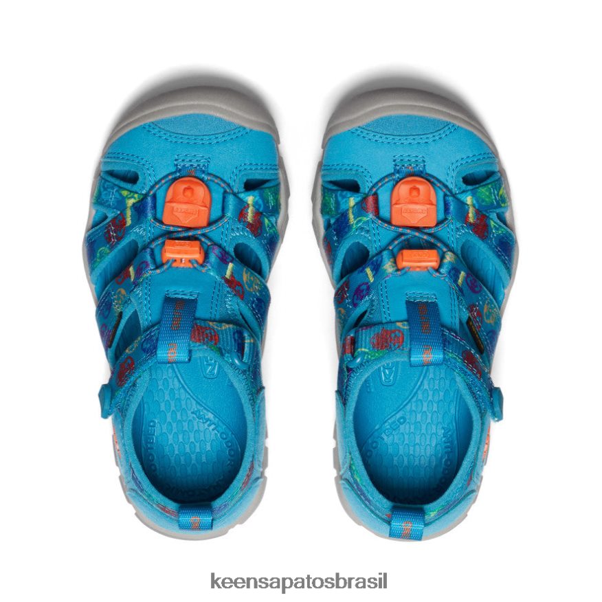 KEEN calçados J8VDXX858 urso esfumaçado/azul fiorde seacamp ii cnx x urso esfumaçado criancinhas