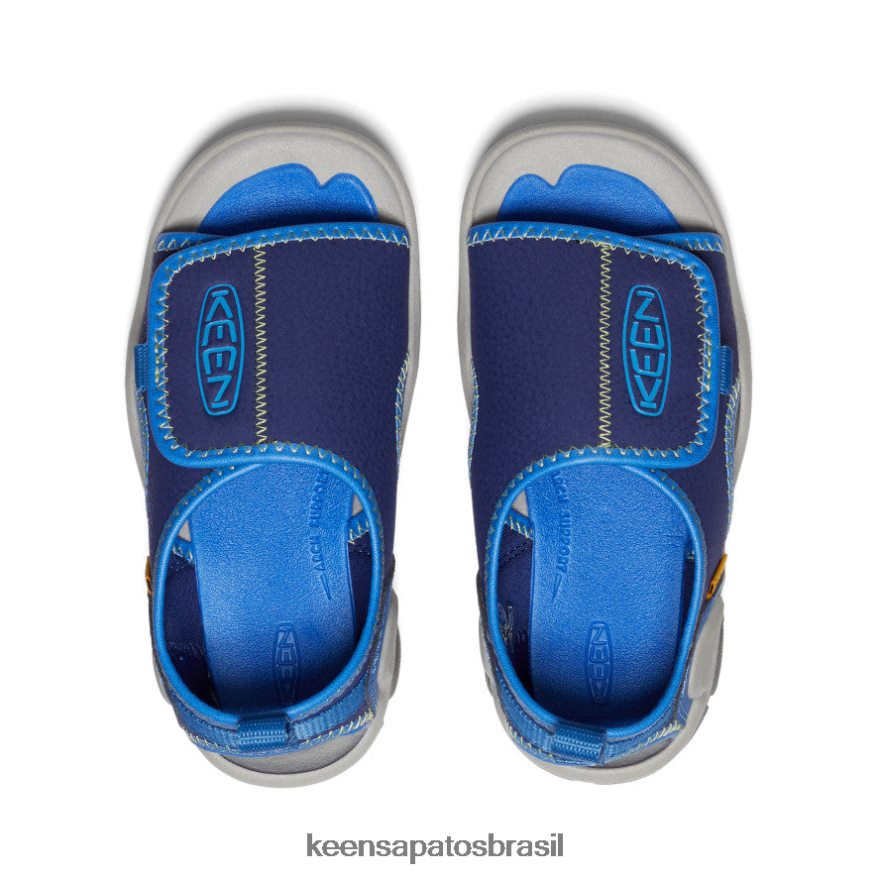 KEEN calçados J8VDXX929 profundidades brilhantes de cobalto/azul Knotch River com dedos abertos criancinhas