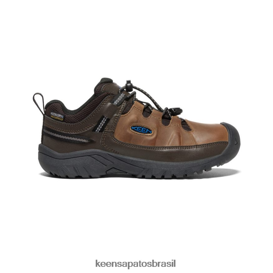 KEEN calçados J8VDXX841 grão de café/bisão sapato impermeável targhee Crianças grandes
