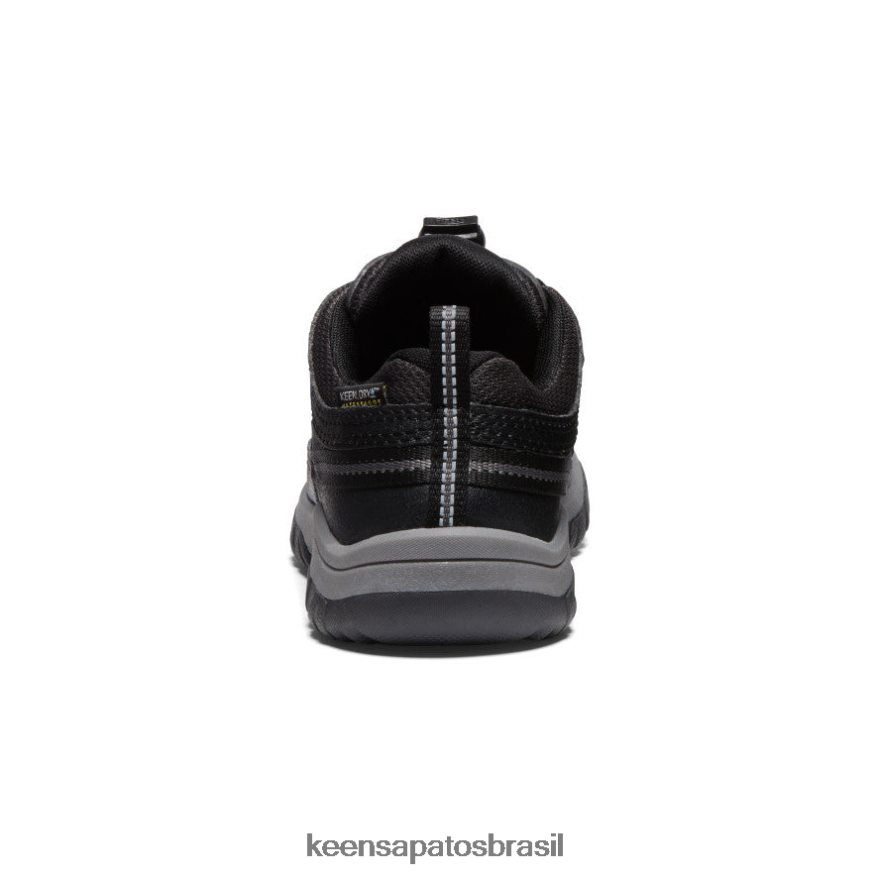 KEEN calçados J8VDXX842 preto/cinza aço sapato impermeável targhee Crianças grandes