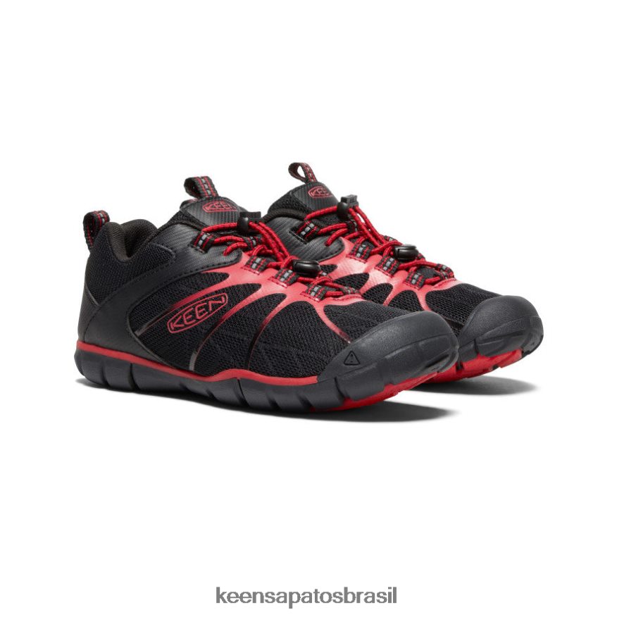 KEEN calçados J8VDXX881 tapete preto/vermelho tênis cndler 2 cnx Crianças grandes
