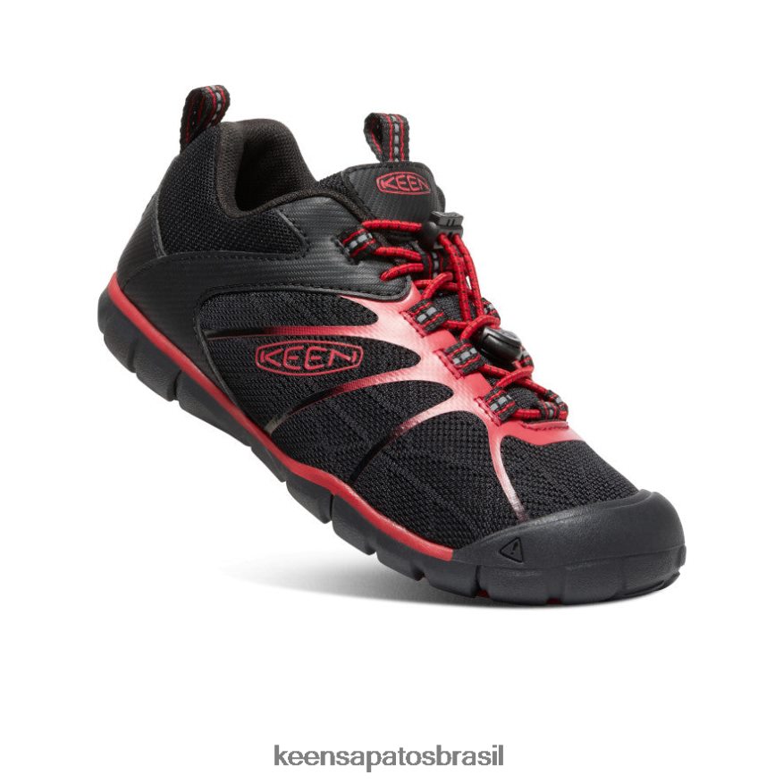 KEEN calçados J8VDXX881 tapete preto/vermelho tênis cndler 2 cnx Crianças grandes