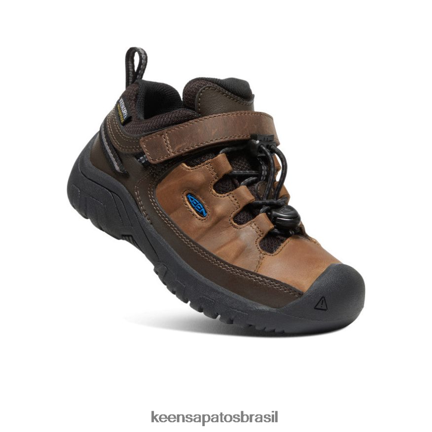 KEEN calçados J8VDXX911 grão de café/bisão sapato impermeável targhee criancinhas