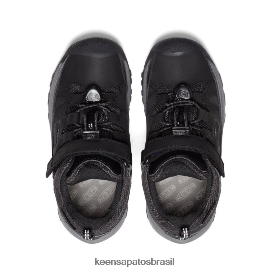 KEEN calçados J8VDXX912 preto/cinza aço sapato impermeável targhee criancinhas