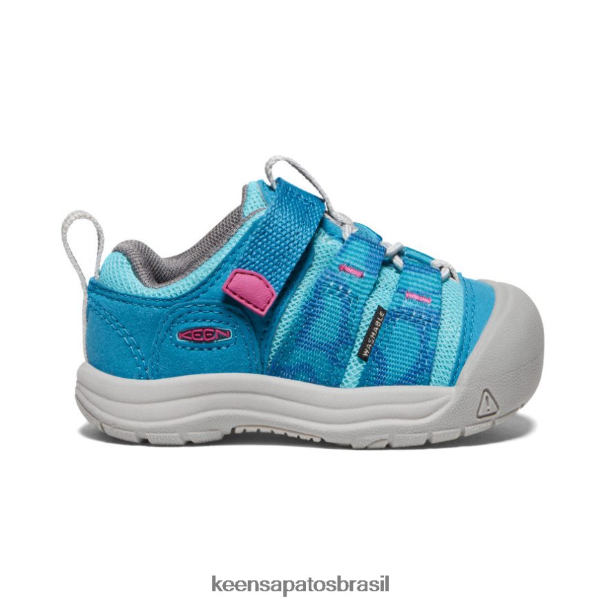 KEEN calçados J8VDXX914 fiorde azul/festival fúcsia newport h2sho crianças