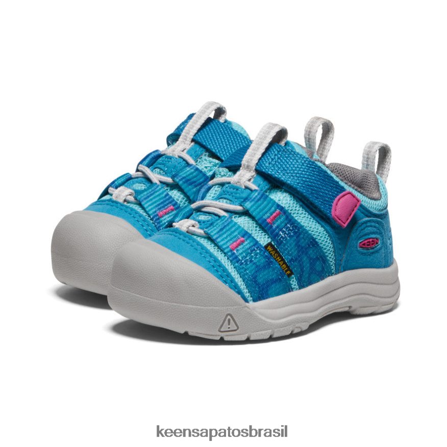 KEEN calçados J8VDXX914 fiorde azul/festival fúcsia newport h2sho crianças