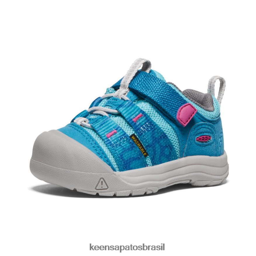 KEEN calçados J8VDXX914 fiorde azul/festival fúcsia newport h2sho crianças