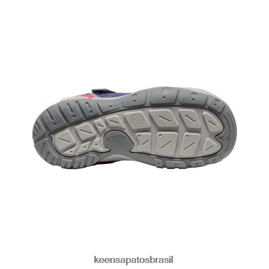 KEEN calçados J8VDXX975 profundidade azul/pavão rosa tênis de pico nó Crianças grandes