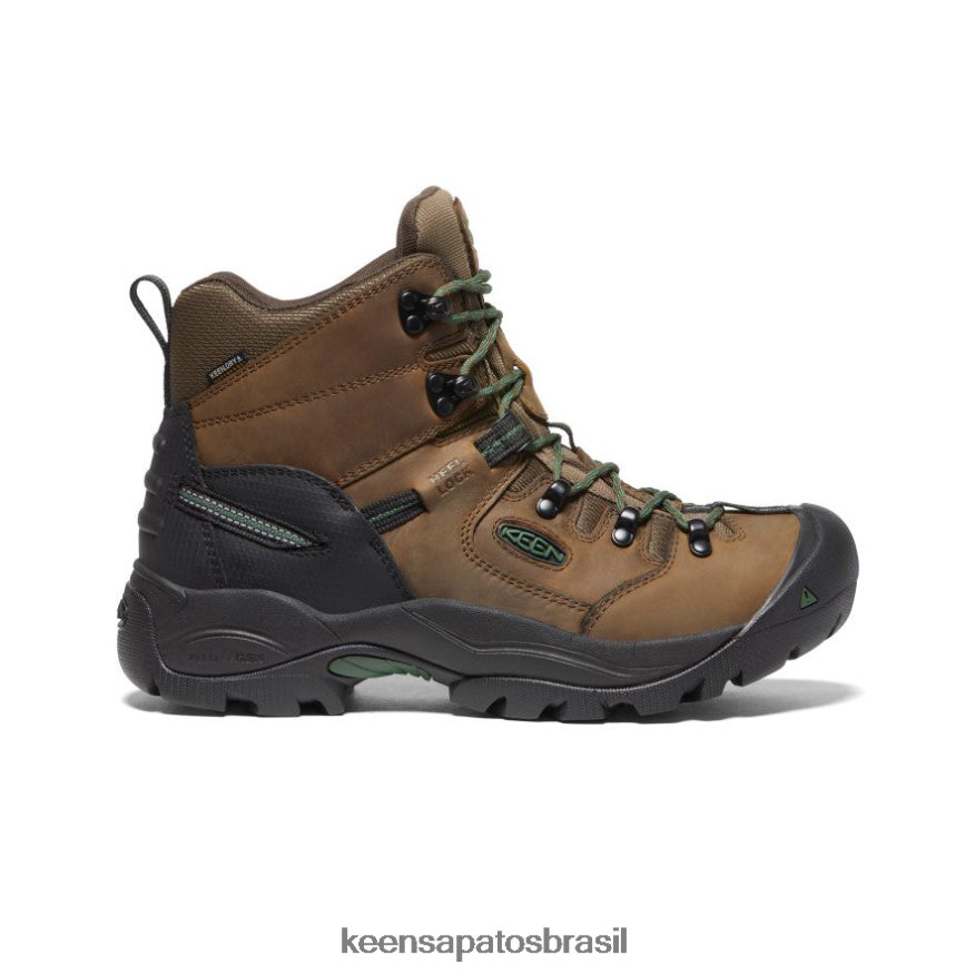 KEEN calçados J8VDXX135 cascata de pastagens marrons/mais verdes energia de Pittsburgh 6" homens