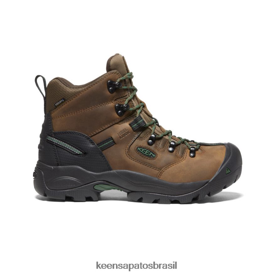KEEN calçados J8VDXX138 cascata de pastagens marrons/mais verdes energia de Pittsburgh 6" homens