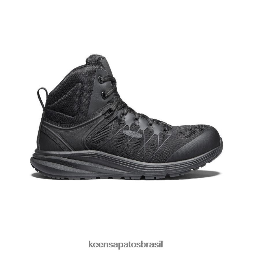 KEEN calçados J8VDXX139 Corvo Preto vista energy mid (biqueira de fibra de carbono) homens