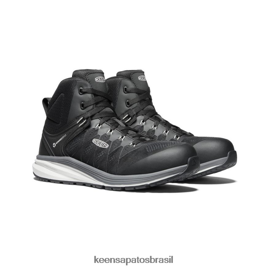 KEEN calçados J8VDXX140 vapor/preto vista energy mid (biqueira de fibra de carbono) homens