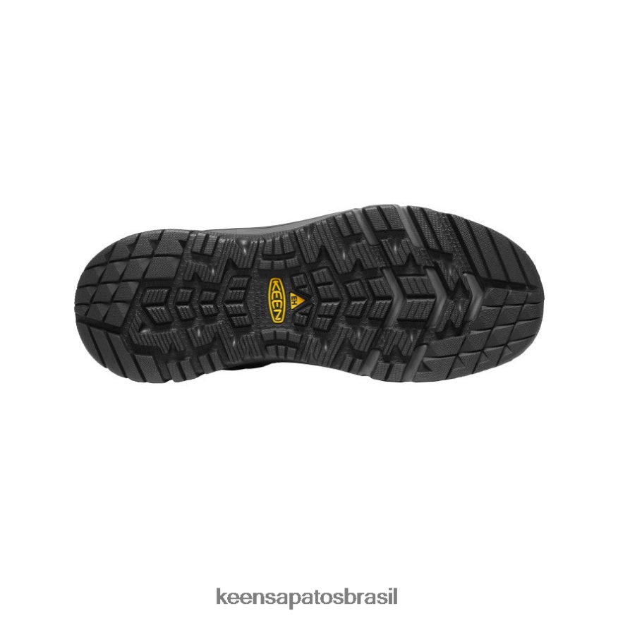 KEEN calçados J8VDXX161 preto/arma metálica Kansas City impermeável mid (biqueira de fibra de carbono) homens
