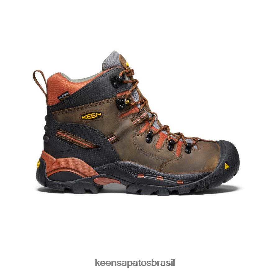 KEEN calçados J8VDXX176 marrom cascata/marrom bombaim Pittsburgh 6" homens
