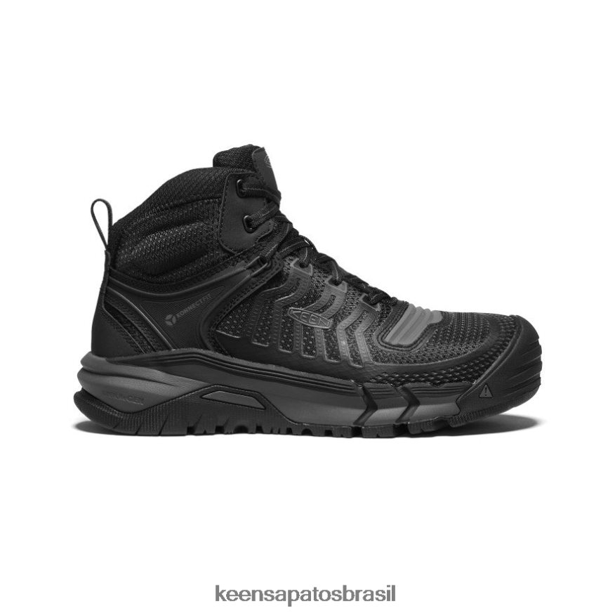 KEEN calçados J8VDXX194 preto/arma metálica Kansas City Mid (biqueira de fibra de carbono) homens