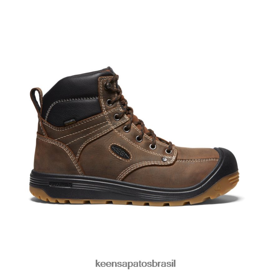 KEEN calçados J8VDXX1 terra escura/goma Fort Wayne 6" (dedo macio) homens
