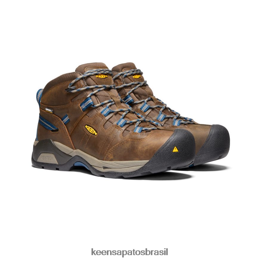 KEEN calçados J8VDXX244 cascata marrom/azul orion bota impermeável detroit xt (biqueira de aço) homens