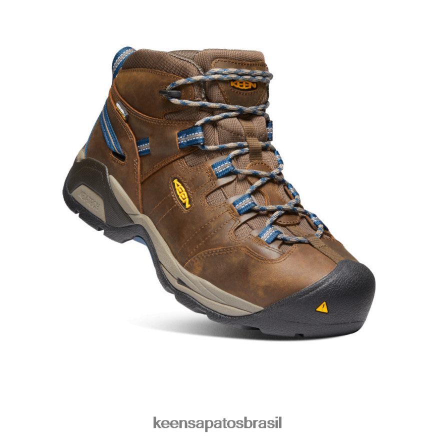 KEEN calçados J8VDXX244 cascata marrom/azul orion bota impermeável detroit xt (biqueira de aço) homens