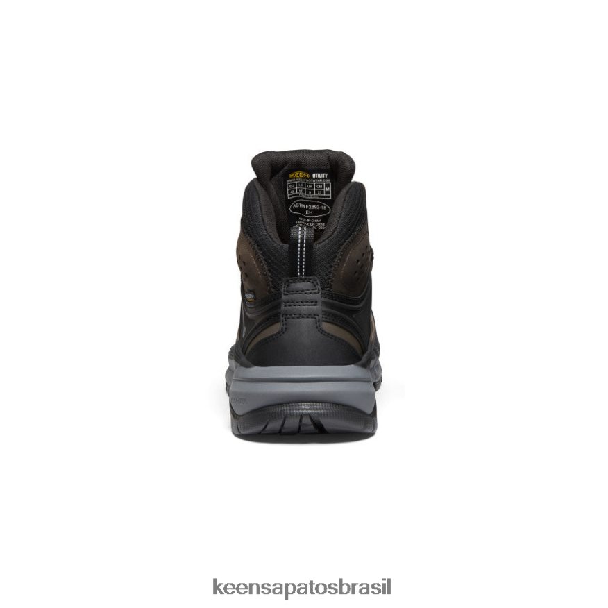 KEEN calçados J8VDXX2 grão de café/preto Kansas City+ kbf impermeável mid (dedo macio) homens