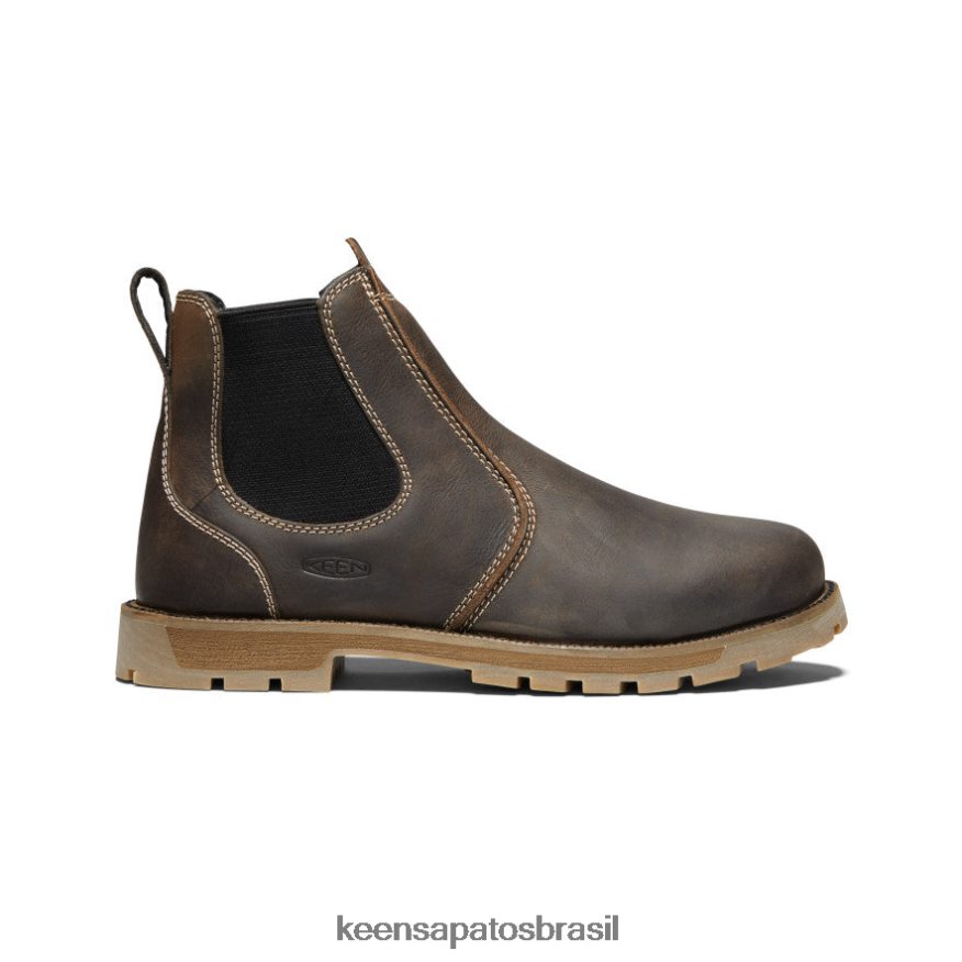KEEN calçados J8VDXX306 cascata marrom/preto Seattle Romeo (dedo mole) homens