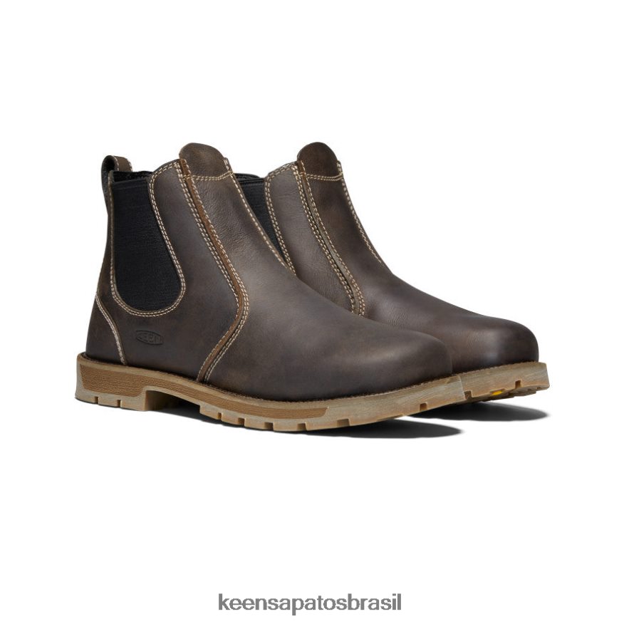 KEEN calçados J8VDXX306 cascata marrom/preto Seattle Romeo (dedo mole) homens