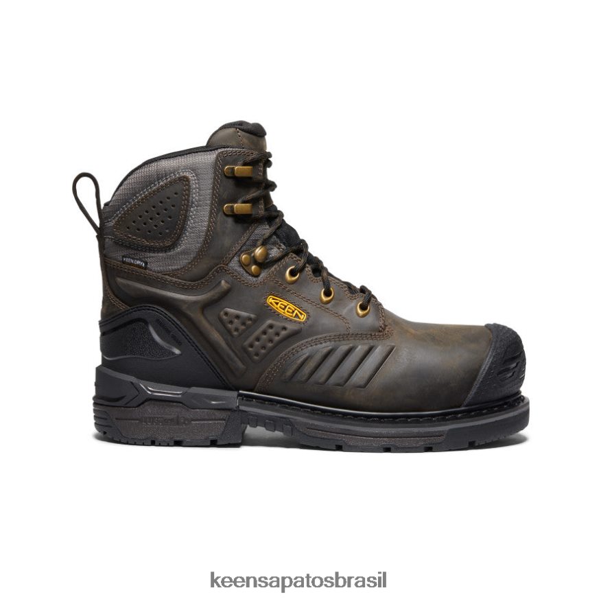 KEEN calçados J8VDXX361 cascata marrom/preto Filadélfia 6" homens