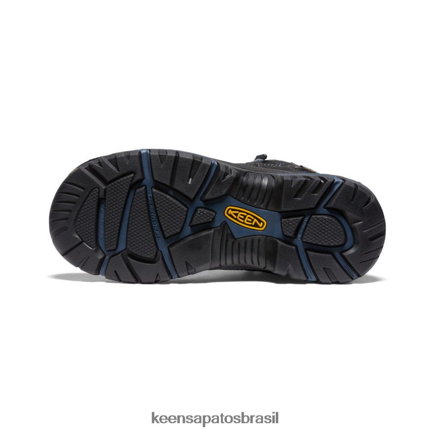KEEN calçados J8VDXX367 corvo/azul propriedade Braddock impermeável médio (dedo macio) homens