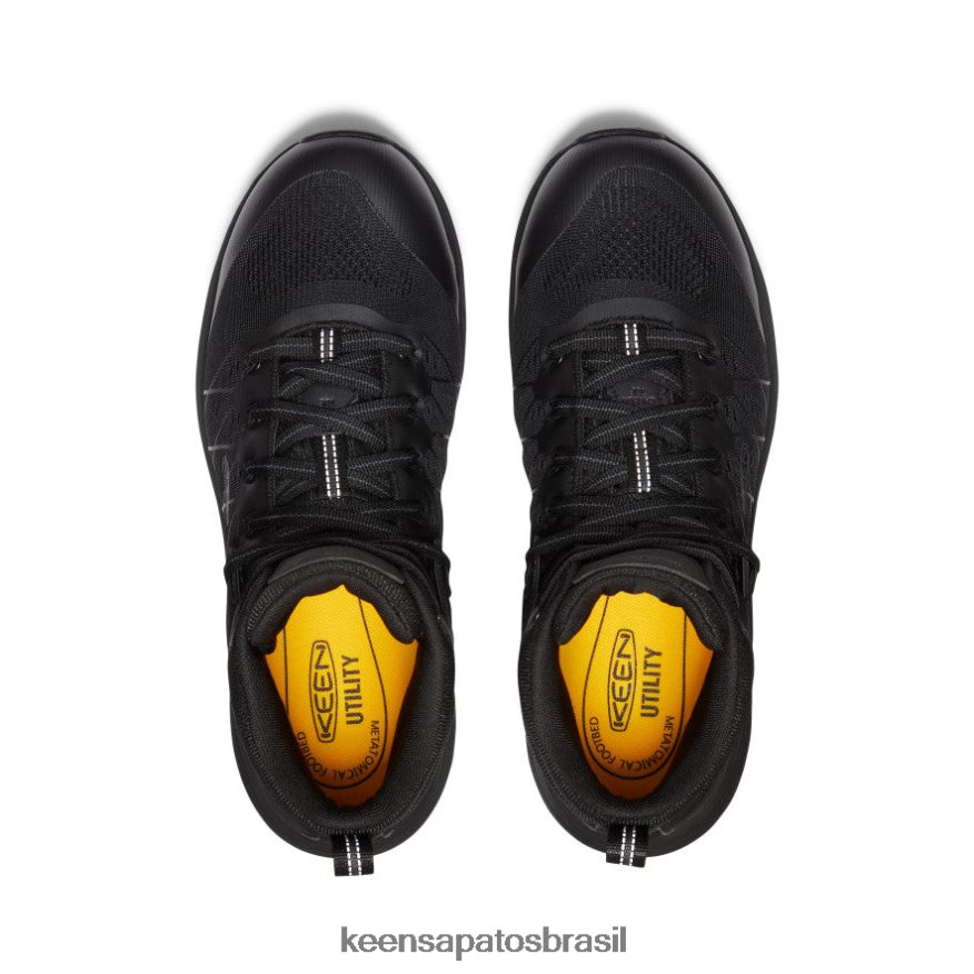 KEEN calçados J8VDXX38 Corvo Preto vista energy mid int met (biqueira de fibra de carbono) homens