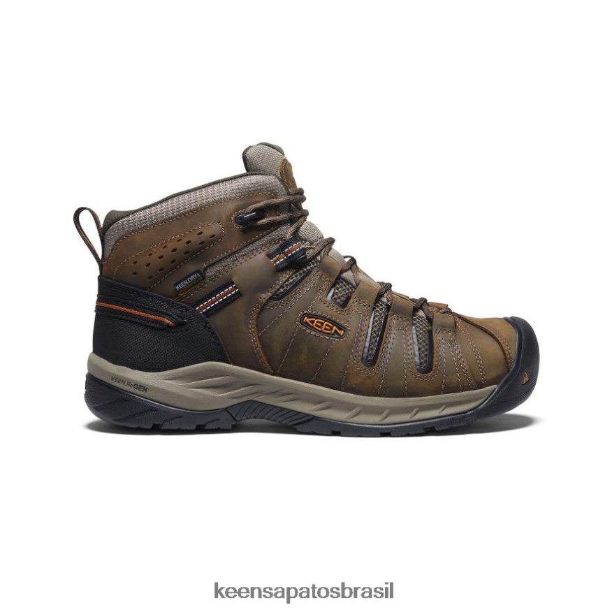 KEEN calçados J8VDXX75 azeitona preta/tigrado flint ii impermeável mid (dedo macio) homens